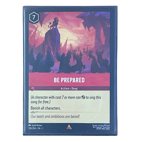 Be Prepared