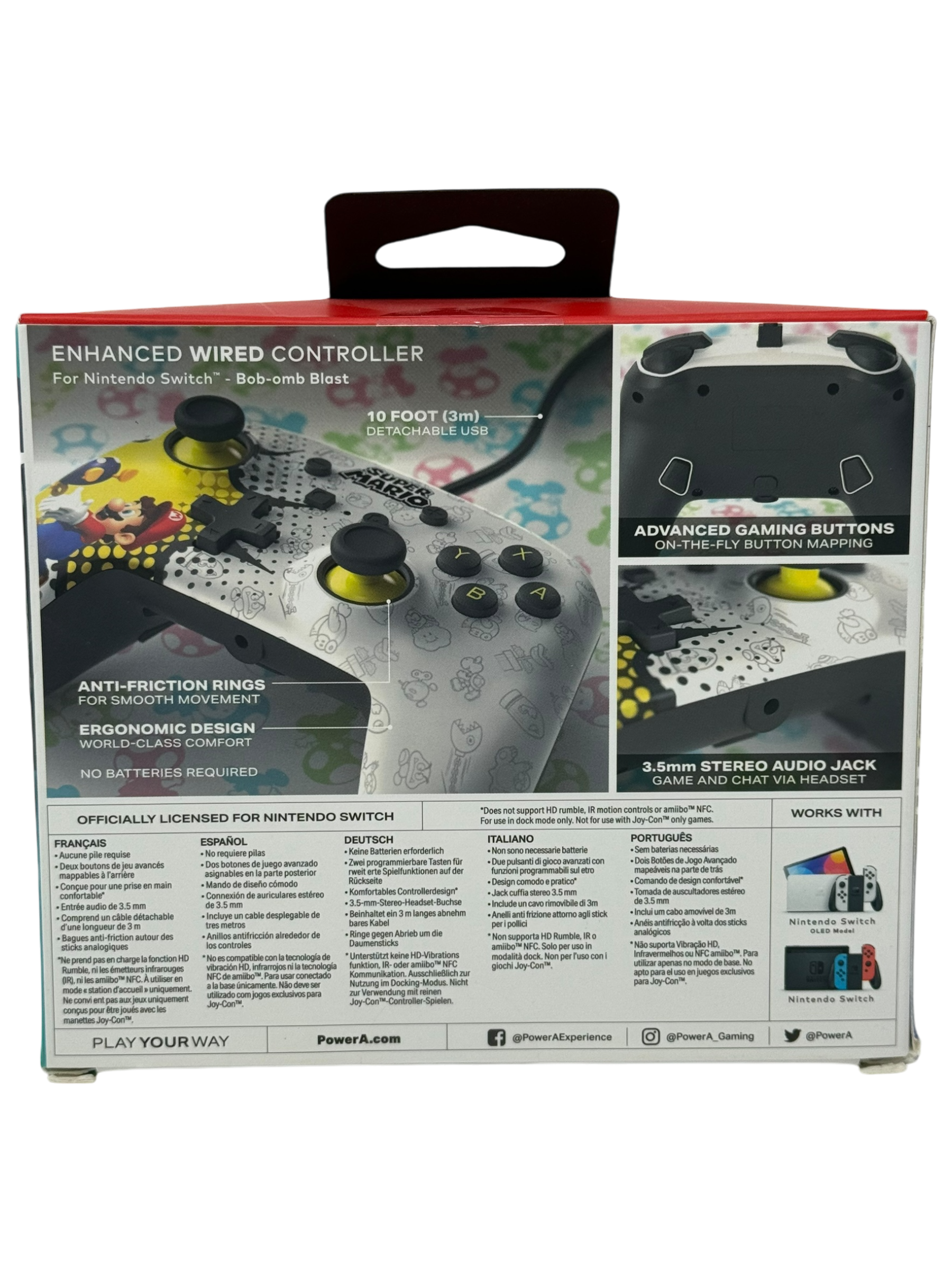 Enhanced Super Mario Wired Controller - Switch