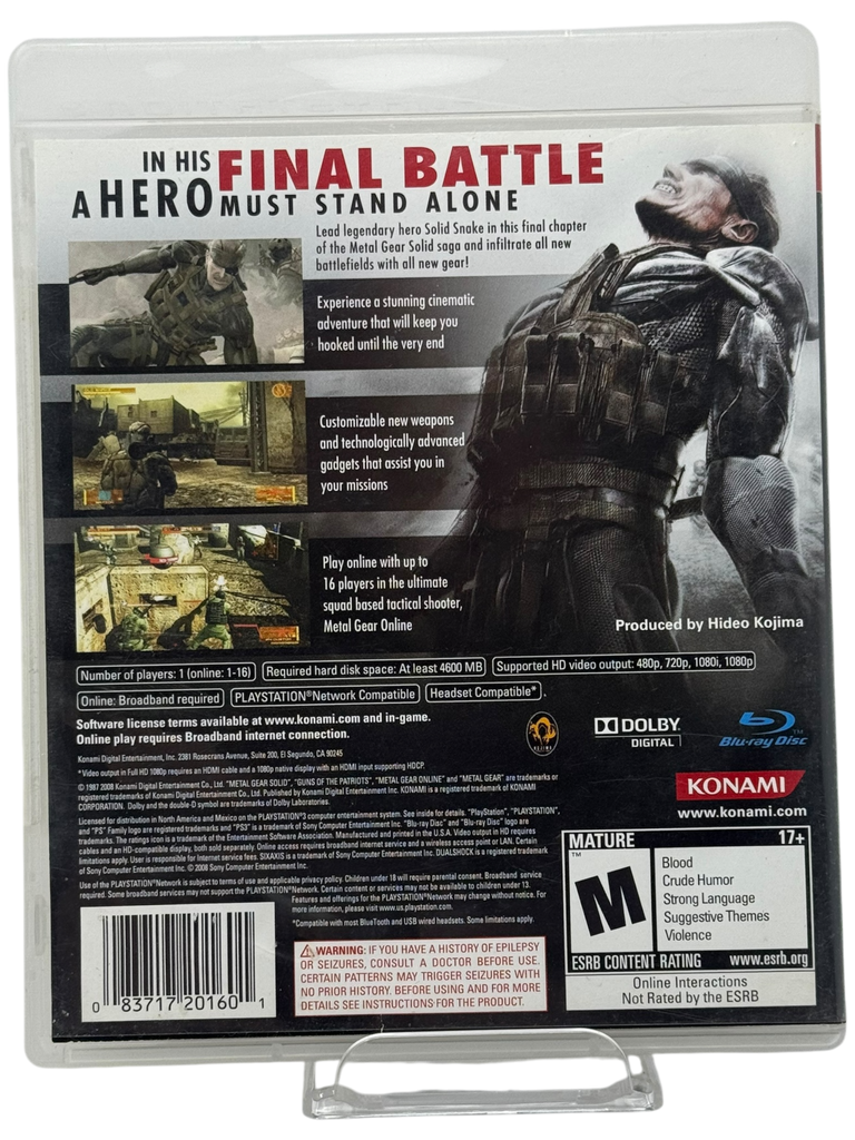 Metal Gear Solid 4 Guns Of The Patriots
