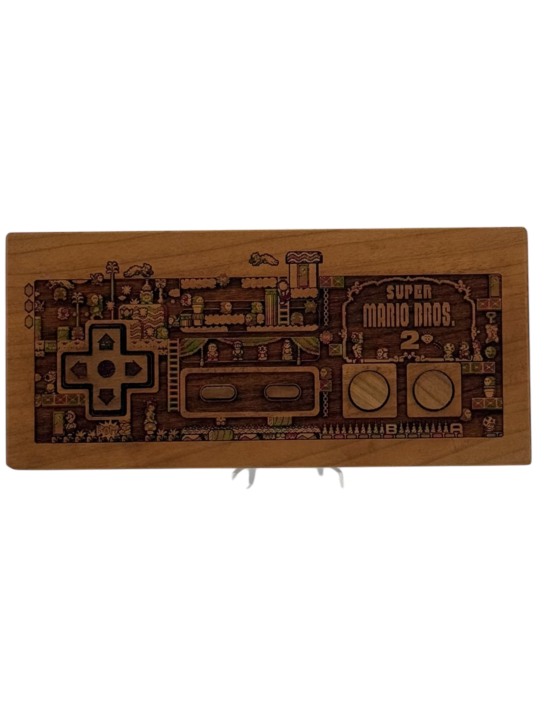 Super Mario Bros. 2 - Wooden NES Controller [Spitfire Labs]