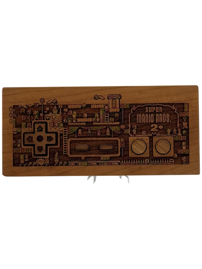 Super Mario Bros. 2 - Wooden NES Controller [Spitfire Labs]