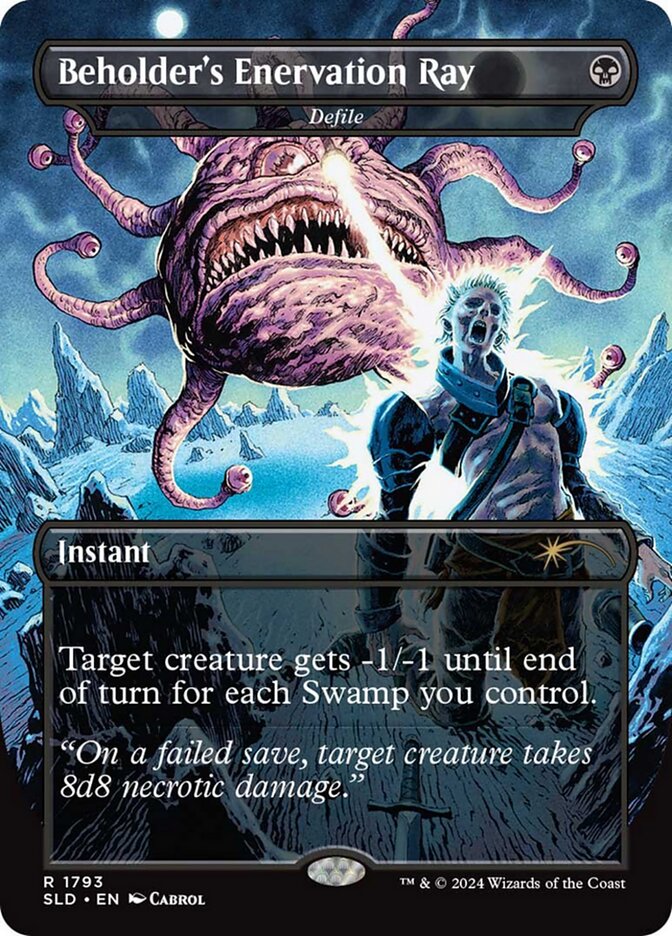 Beholder's Enervation Ray - Defile (Rainbow Foil)