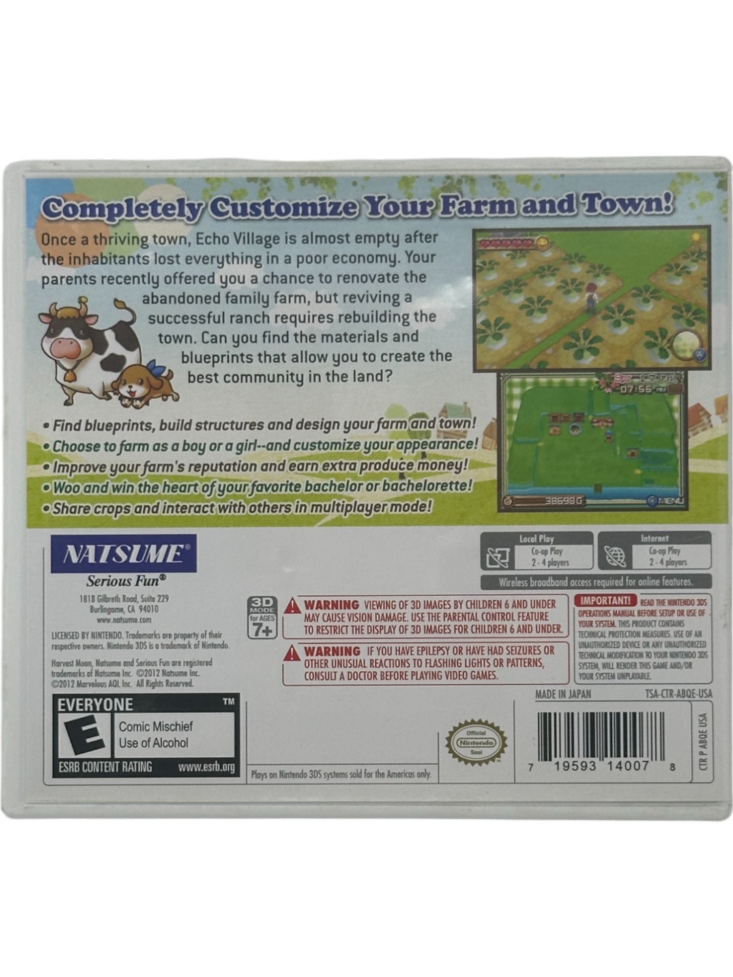 Harvest Moon 3D: A New Beginning