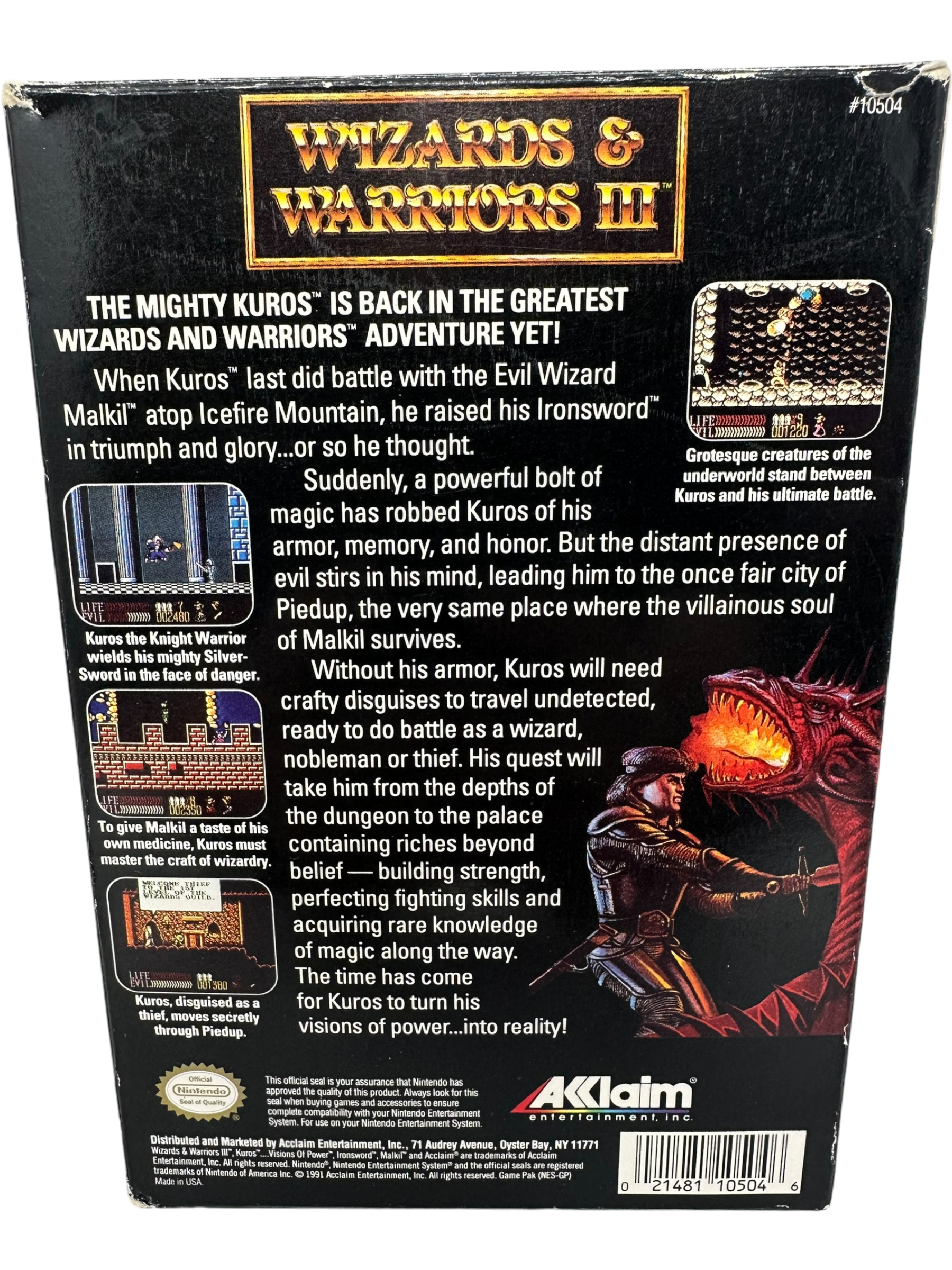 Wizards and Warriors III Kuros Visions of Power