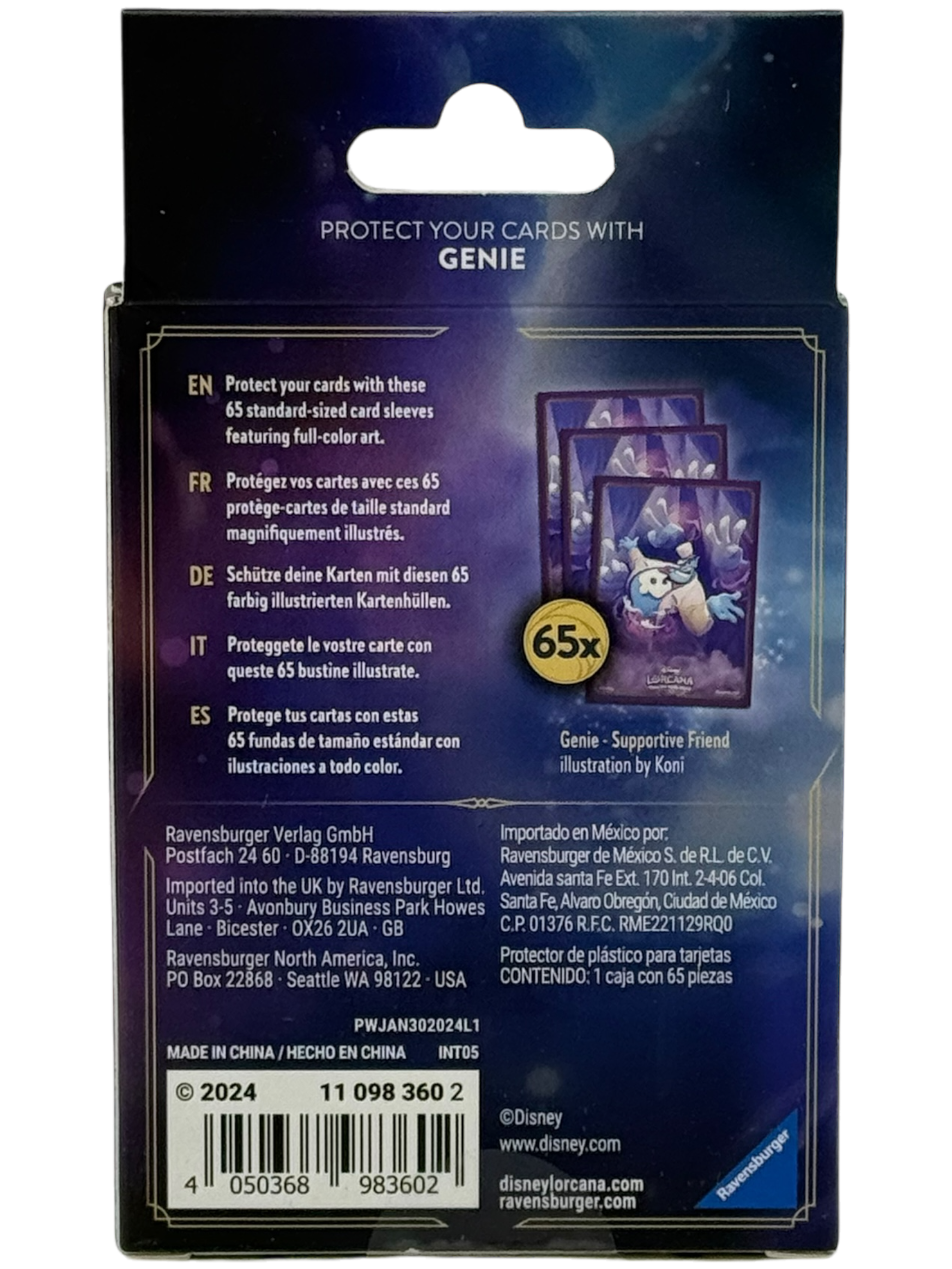 Disney Lorcana Card Sleeves - Genie (65-Pack)