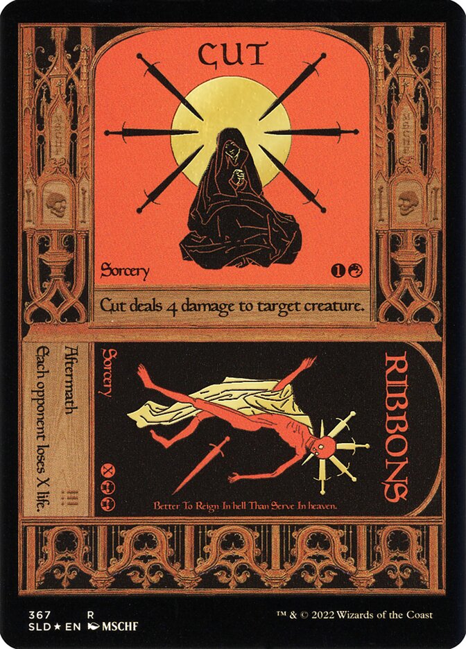 Cut // Ribbons (Foil - Etched) (Gold)