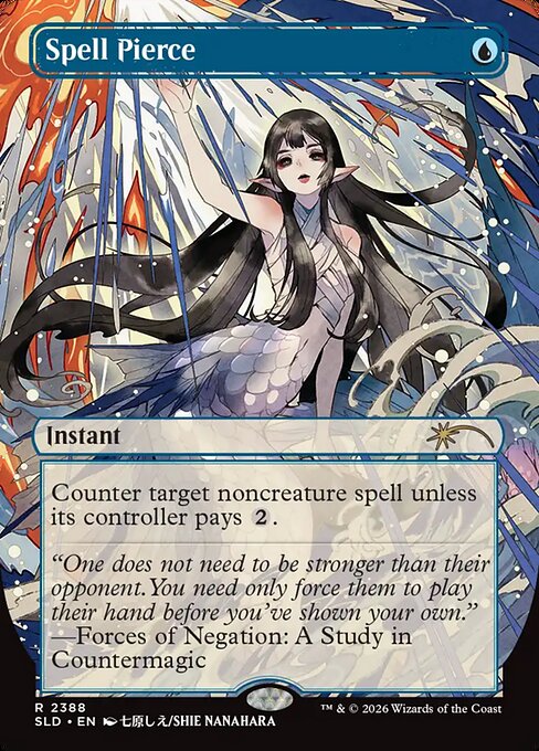 Spell Pierce - Secret Lair Drop #2388 - Borderless Foil — product image