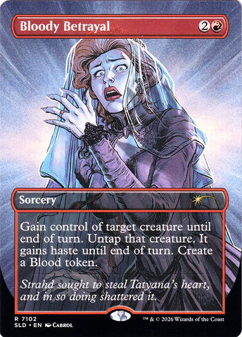 Bloody Betrayal - Secret Lair Drop #7102 - Borderless Foil