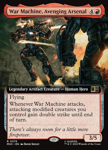 War Machine, Avenging Arsenal - Marvel Super Heroes Commander #375 - Extended Art Non-Foil