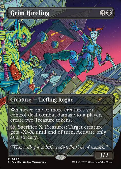 Grim Hireling - Secret Lair Drop #2493 - Borderless Foil — product image