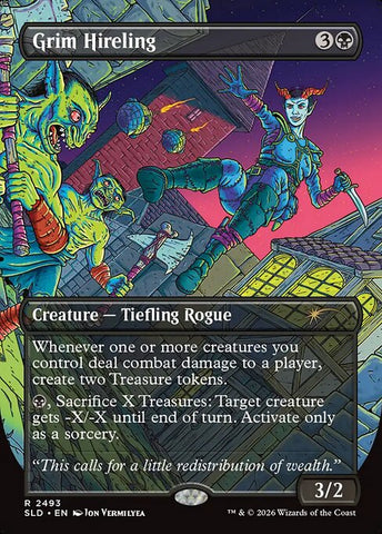Grim Hireling - Secret Lair Drop #2493 - Borderless Foil