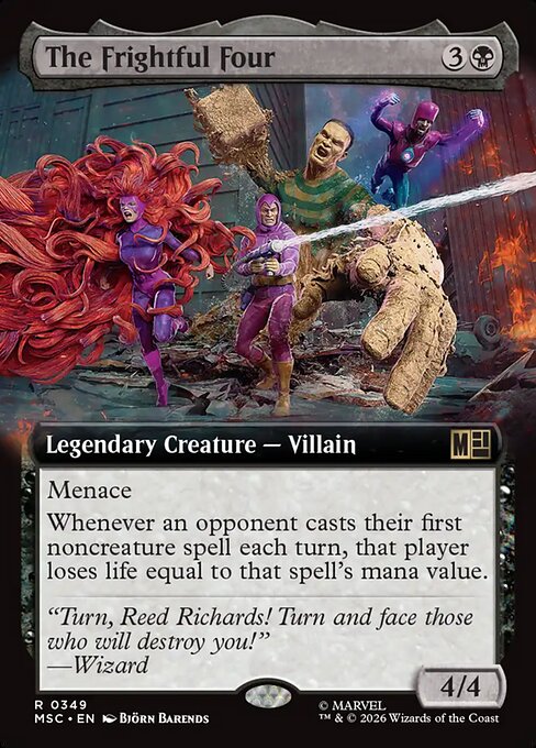 The Frightful Four - Marvel Super Heroes Commander #349 - Extended Art Non-Foil — product image