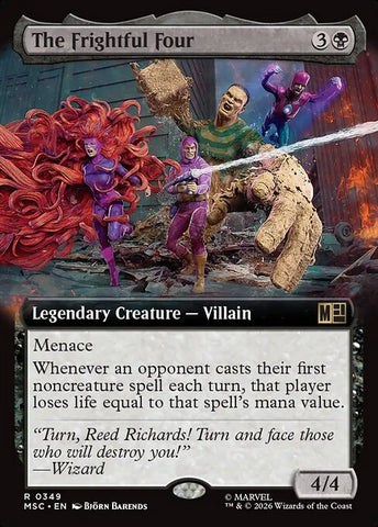 The Frightful Four - Marvel Super Heroes Commander #349 - Extended Art Non-Foil