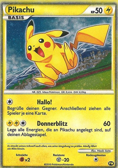 Pikachu (German) - Pikachu World Collection Promos #PW 6 - Foil — product image