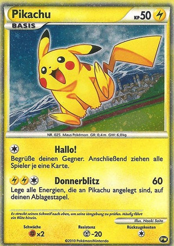 Pikachu (German) - Pikachu World Collection Promos #PW 6 - Foil