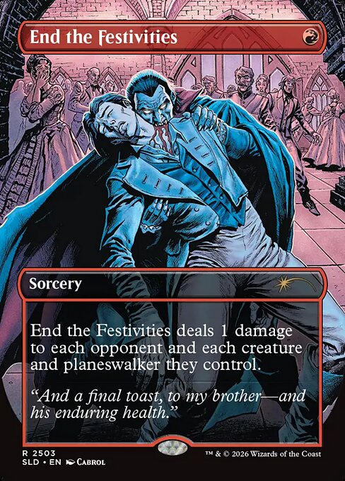 End the Festivities - Secret Lair Drop #2503 - Borderless Foil — product image