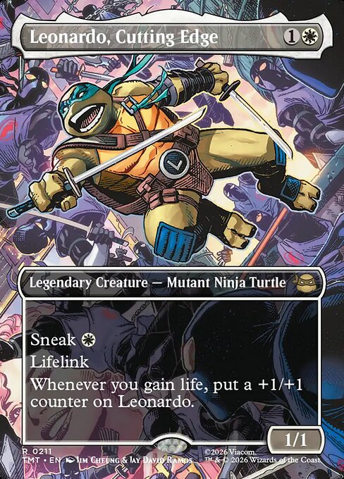 Leonardo, Cutting Edge - Teenage Mutant Ninja Turtles #211 - Borderless Non-Foil — product image
