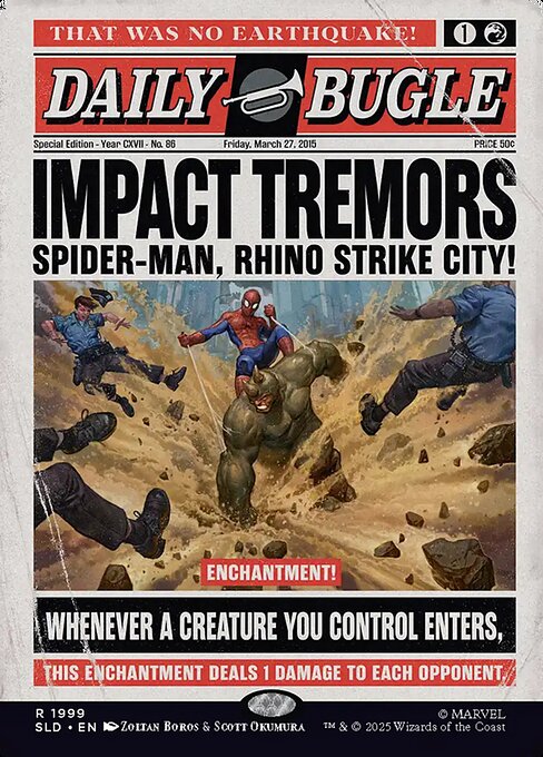 Impact Tremors - Secret Lair Drop #1999 - Borderless Foil — product image