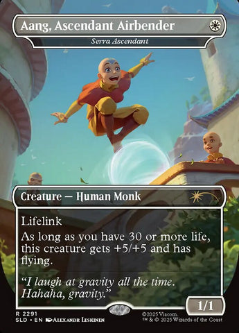 Aang, Ascendant Airbender - Serra Ascendant (Rainbow Foil)