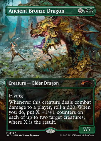 Ancient Bronze Dragon - Secret Lair Drop #2487 - Borderless Foil