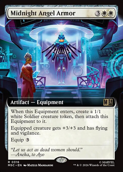 Midnight Angel Armor - Marvel Super Heroes Commander #316 - Extended Art Non-Foil — product image