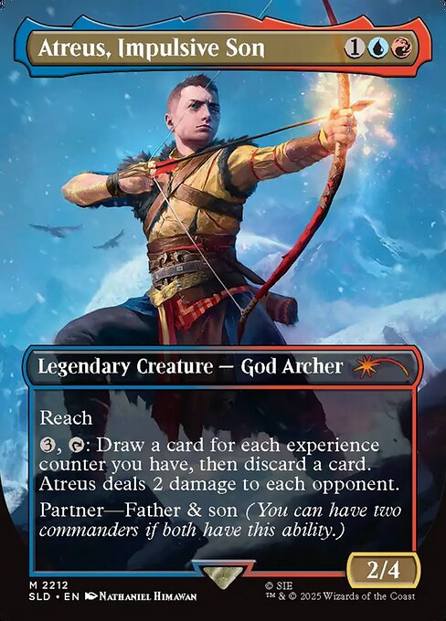 Atreus, Impulsive Son - Secret Lair Drop #2212 - Borderless Non-Foil — product image