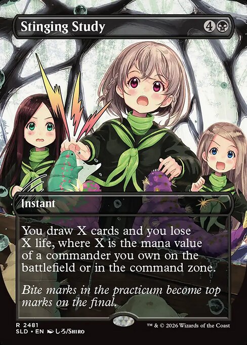 Stinging Study - Secret Lair Drop #2481 - Borderless Foil — product image