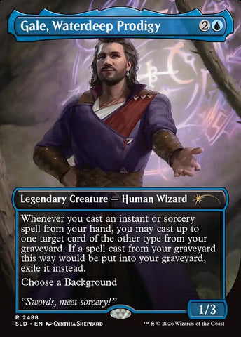 Gale, Waterdeep Prodigy - Secret Lair Drop #2488 - Borderless Foil