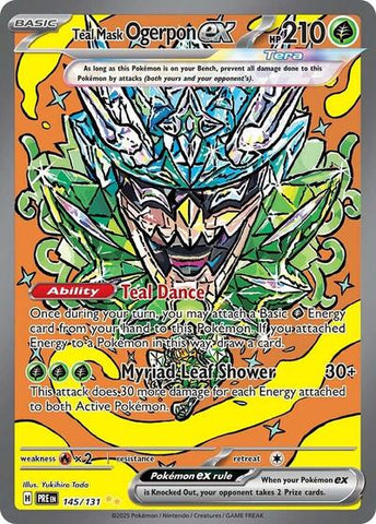 Teal Mask Ogerpon ex - 145/131 - SV: Prismatic Evolutions #145/131 - Foil