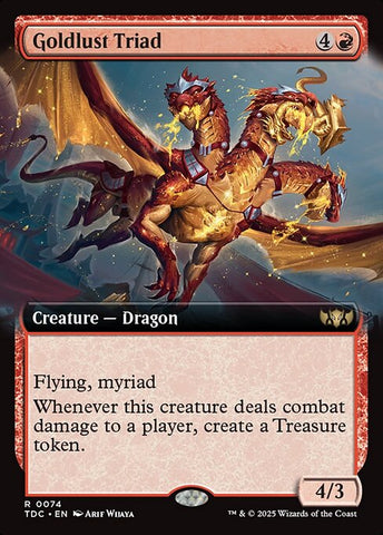 Goldlust Triad - Tarkir: Dragonstorm Commander #74 - Extended Art Non-Foil