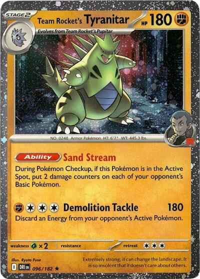 Team Rocket's Tyranitar - 096/182 (Cosmos Holo) - Miscellaneous Cards & Products #096/182 - Foil — product image