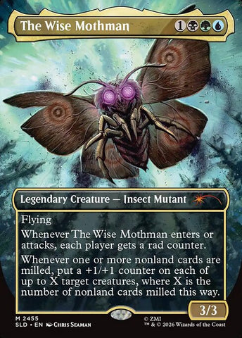 The Wise Mothman - Secret Lair Drop #2455 - Borderless Non-Foil