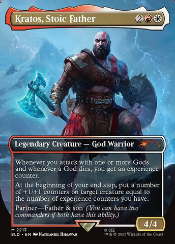 Kratos, Stoic Father - Secret Lair Drop #2213 - Borderless Non-Foil