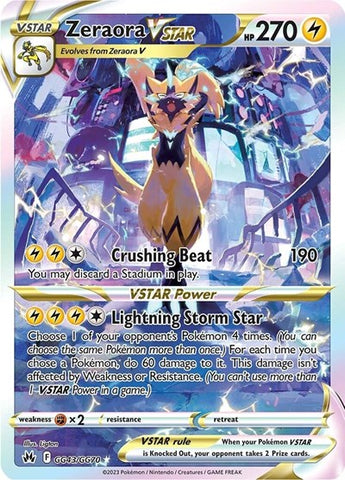 Zeraora VSTAR - SWSH: Crown Zenith: Galarian Gallery #GG43/GG70 - Foil
